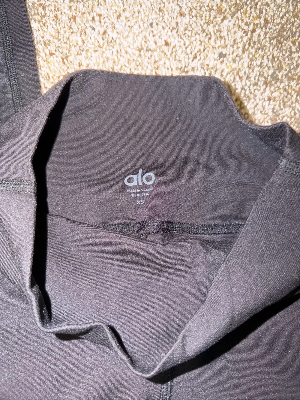 ALO Yoga Black High-Rise Leggings with Side Mesh Panels